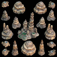 Stalagmite painted