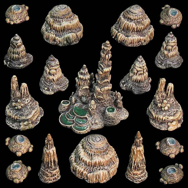 Stalagmite painted