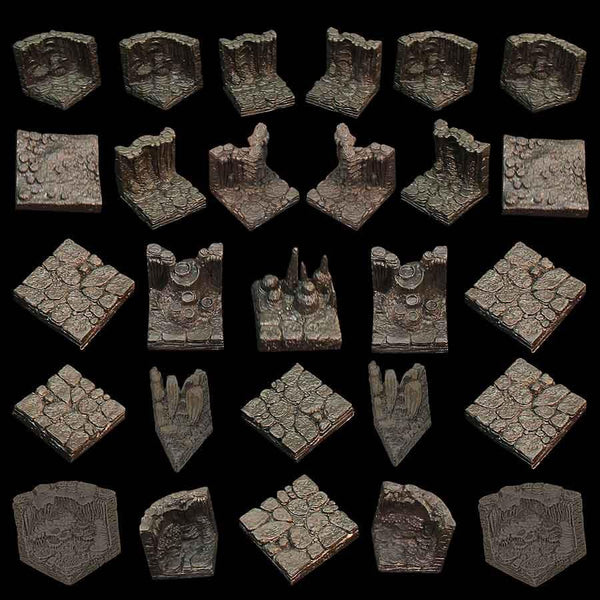 Game Tiles Cavern Set unpainted